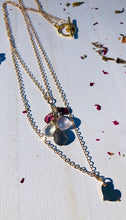 Load image into Gallery viewer, Love Bouquet Gemstone Heart Necklace
