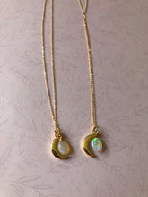 Load image into Gallery viewer, Small Moon with Opal Necklace
