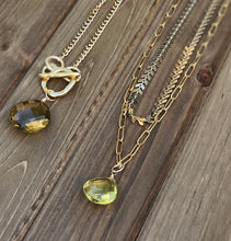 Load image into Gallery viewer, Lemon Quartz Toggle Clasp Necklace

