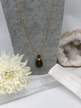 Load image into Gallery viewer, Smoky Colored Glass Essential Oil Necklace/Glass Perfume Bottle on Necklace/boho
