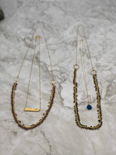 Load image into Gallery viewer, Tanzanite Gemstone Necklace on 14 Karat Solid Yellow Gold Chain
