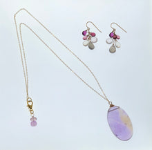 Load image into Gallery viewer, Purple + Yellow Ametrine Pendant Necklace, Gold Filled Chain + Purple
