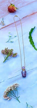 Load image into Gallery viewer, Purple Quartz Essential Oil Pendant Necklace/Quartz Perfume Necklace
