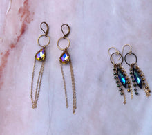 Load image into Gallery viewer, Golden Topaz Vintage Glass Earrings
