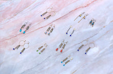 Load image into Gallery viewer, Aqua Glacier Blue Vintage Glass Earrings
