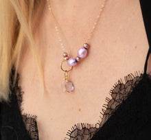 Load image into Gallery viewer, Double Lilac Pearl Melange Necklace
