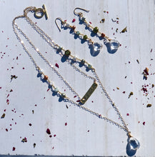 Load image into Gallery viewer, Tricolor Pearl &amp; Topaz Necklace
